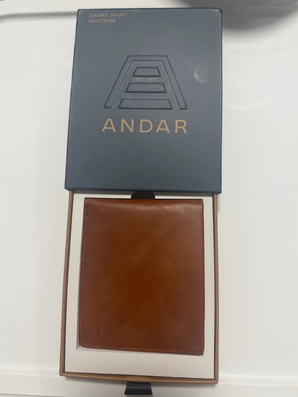 Andar Men’s Tan Leather Card & Key Holder